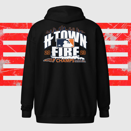 HTOWN FIRE MADE ASTROS THEMED Unisex heavy blend zip hoodie