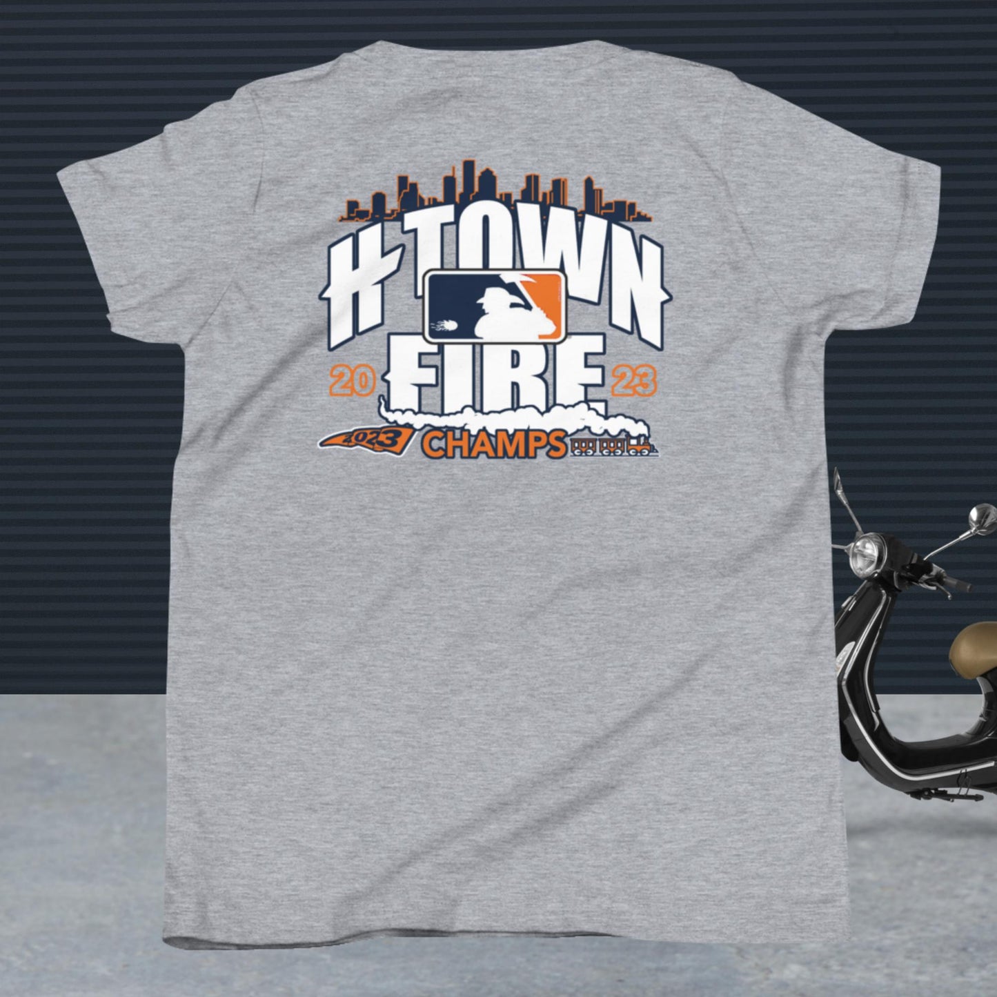 HTOWN FIRE MADE , ASTROS THEMED Youth Short Sleeve T-Shirt