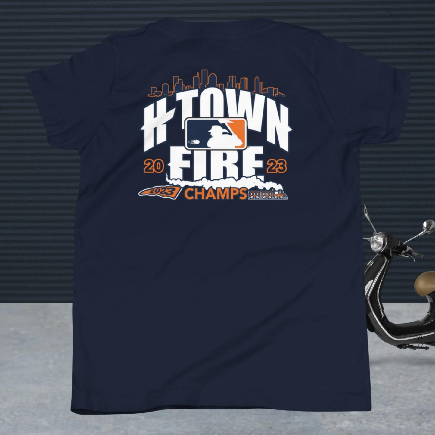 HTOWN FIRE MADE , ASTROS THEMED Youth Short Sleeve T-Shirt