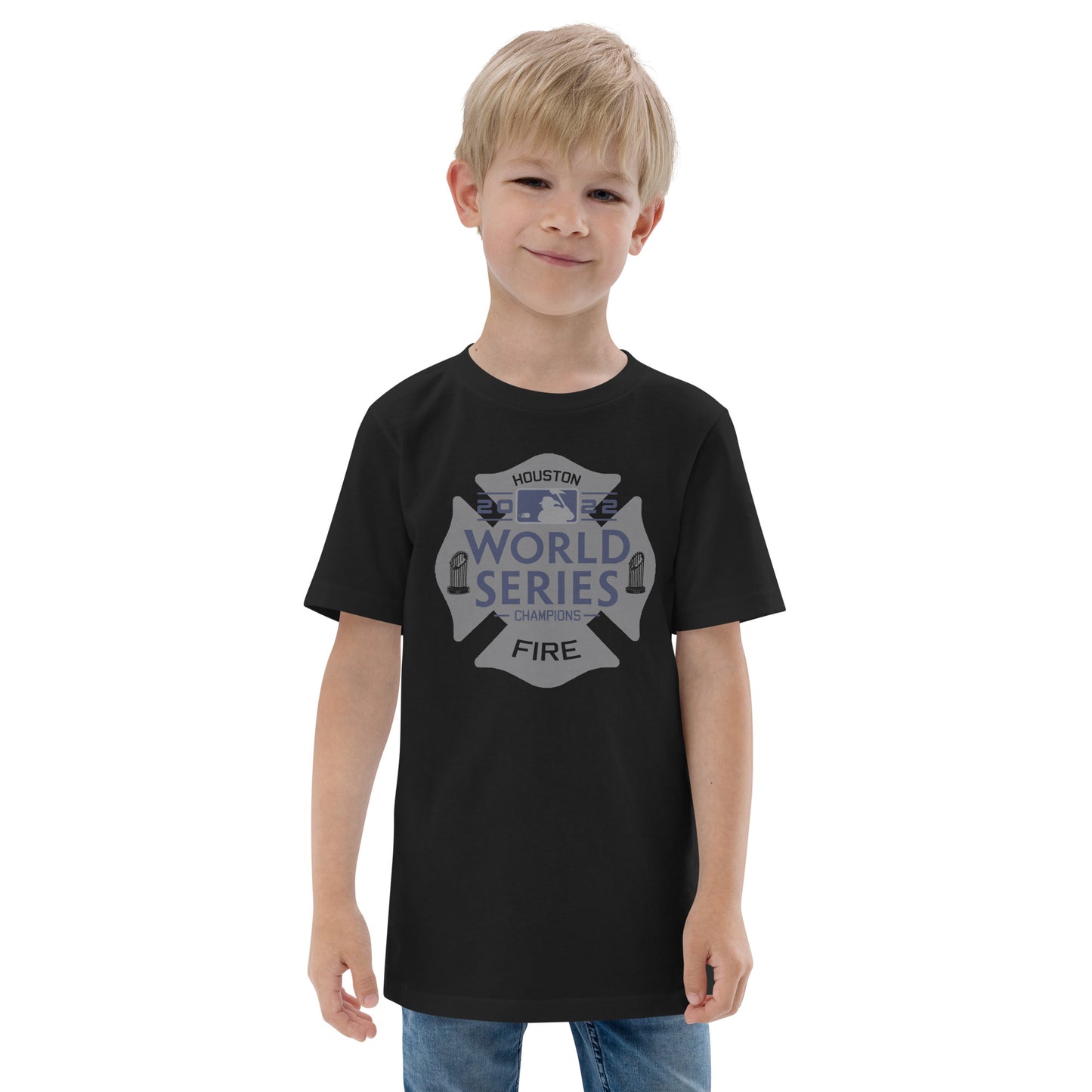 HOUSTON FIRE WORLD SERIES THEMED HFD Youth jersey t-shirt