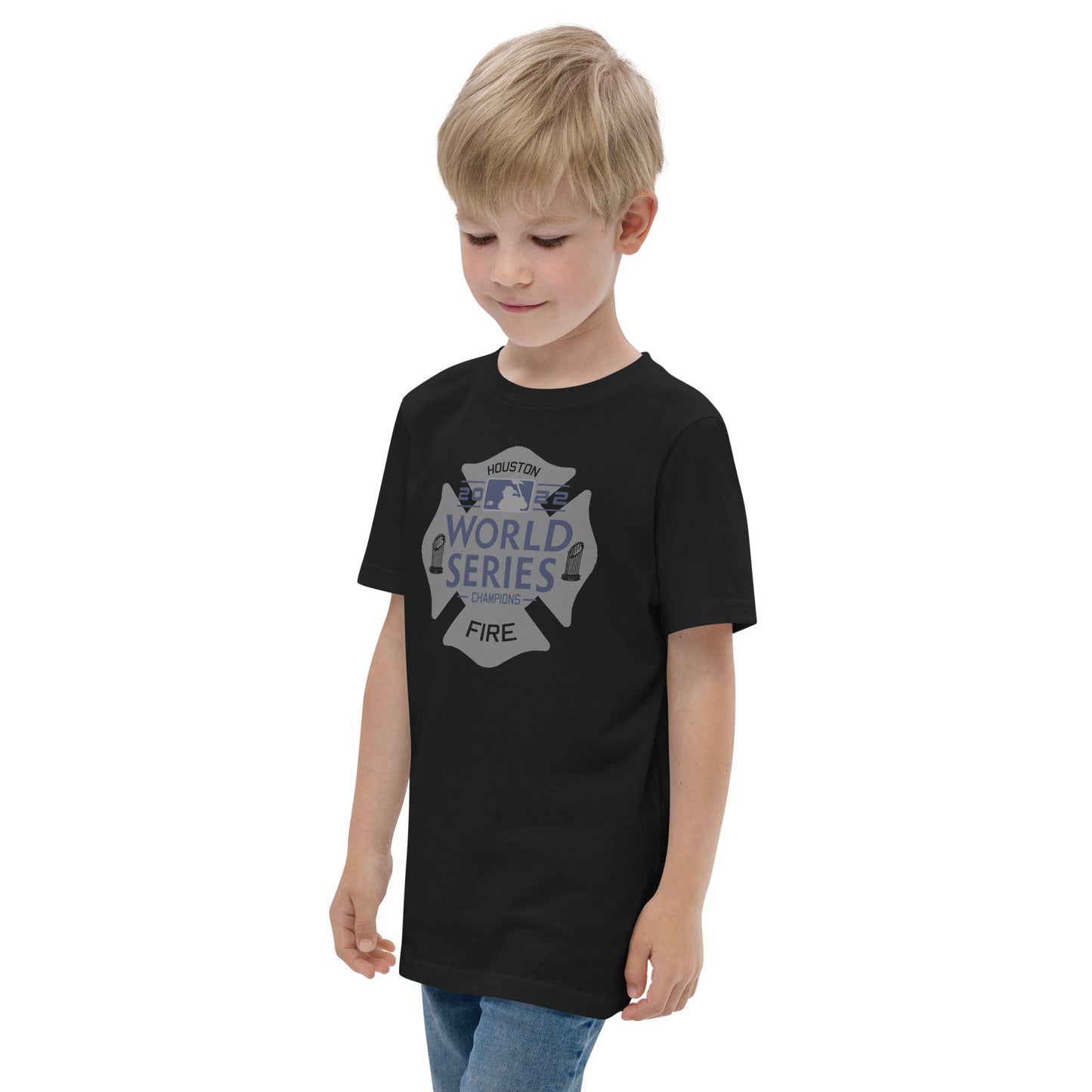 HOUSTON FIRE WORLD SERIES THEMED HFD Youth jersey t-shirt