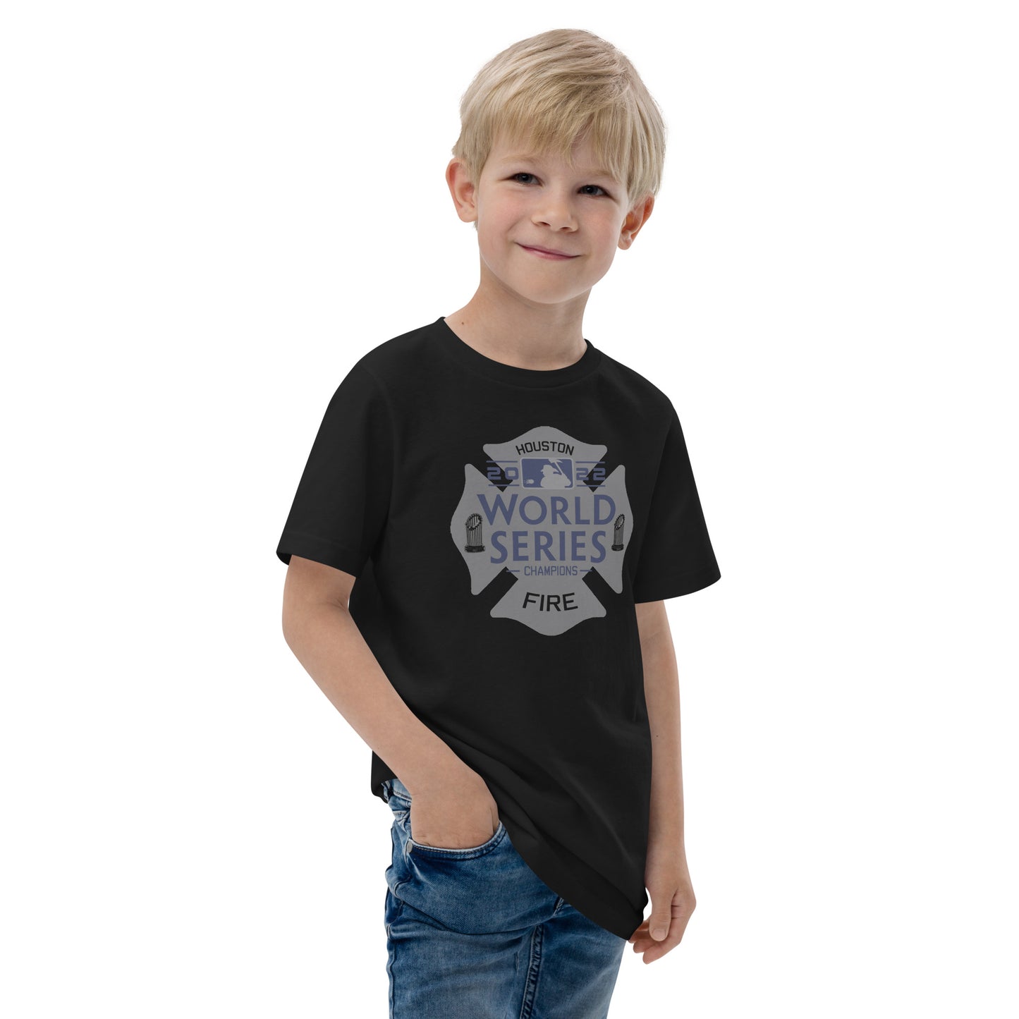 HOUSTON FIRE WORLD SERIES THEMED HFD Youth jersey t-shirt