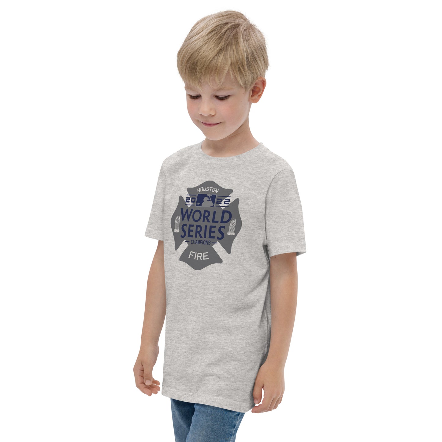 HOUSTON FIRE WORLD SERIES THEMED HFD Youth jersey t-shirt