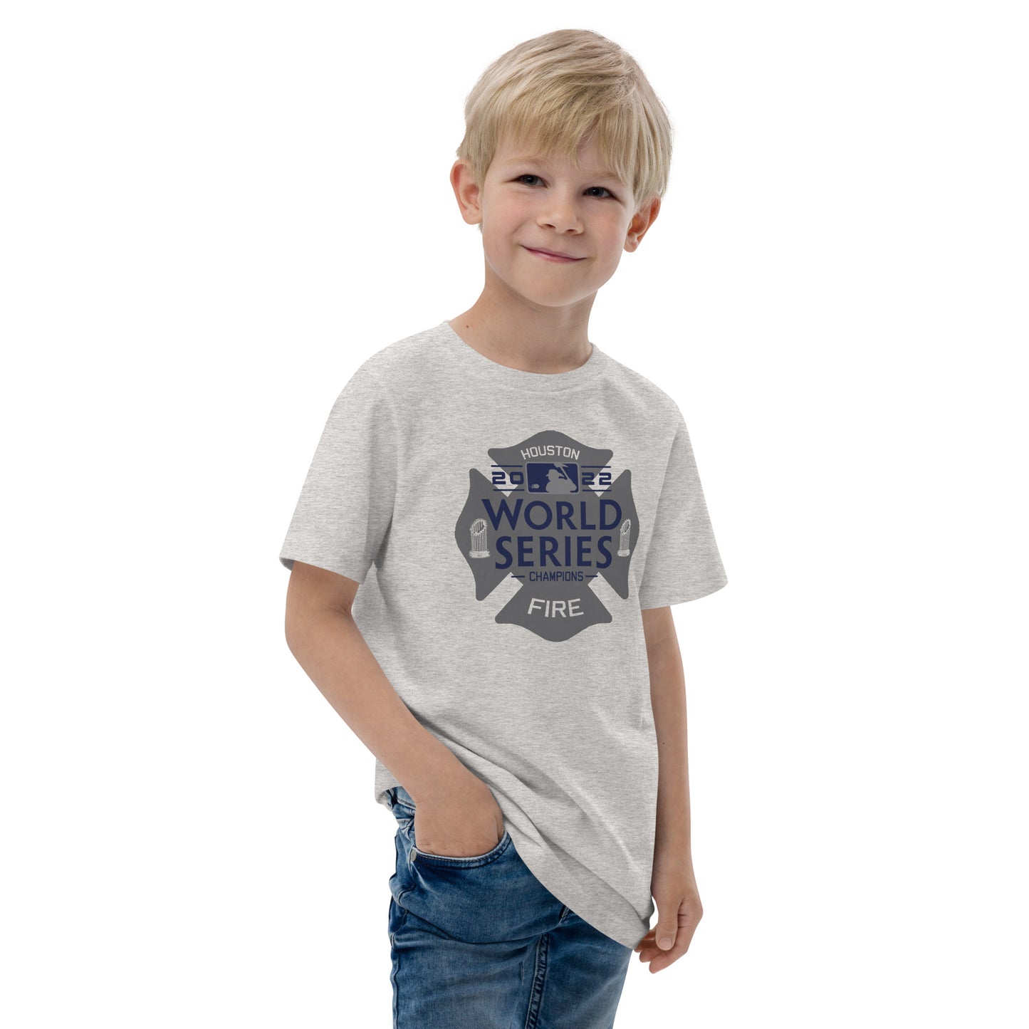 HOUSTON FIRE WORLD SERIES THEMED HFD Youth jersey t-shirt