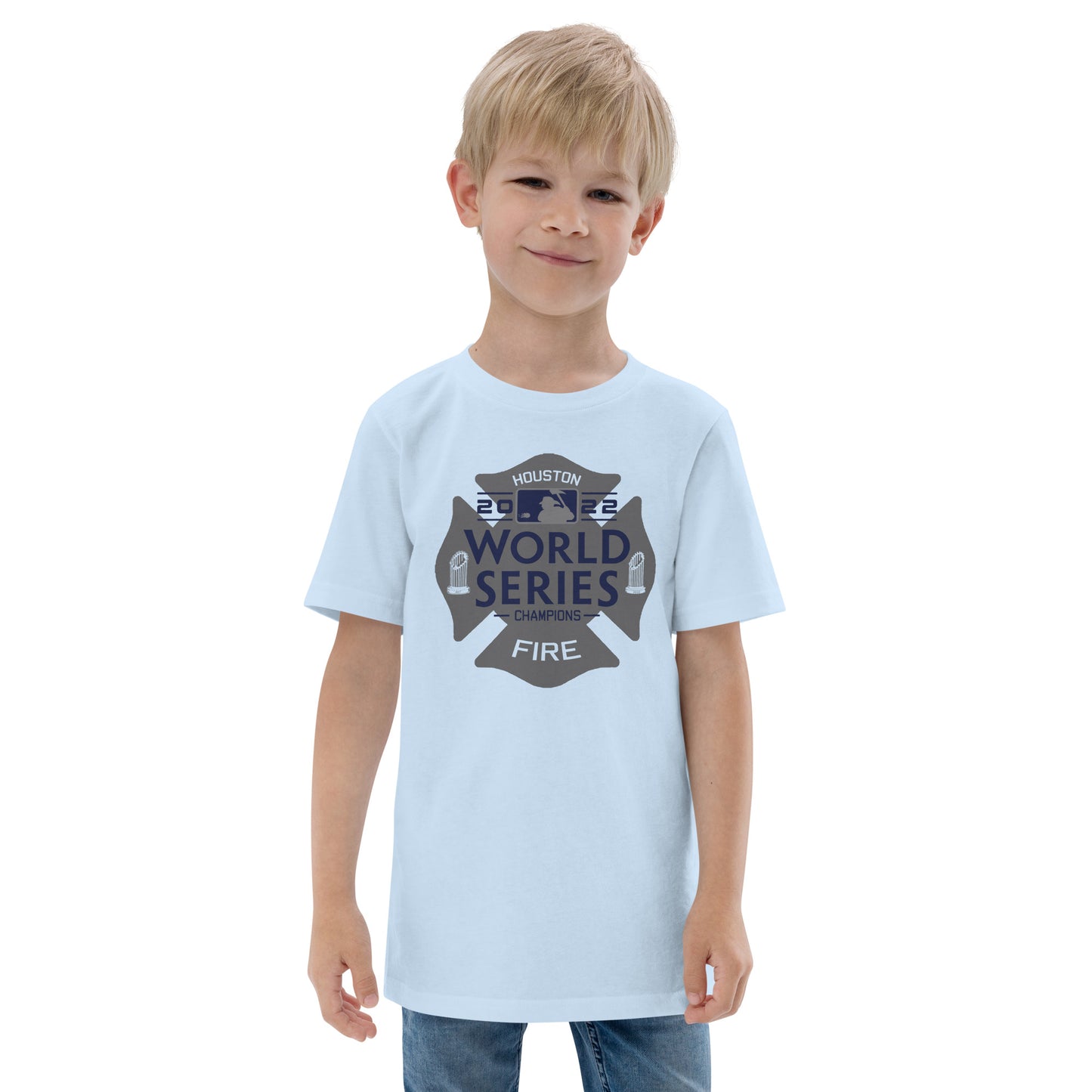 HOUSTON FIRE WORLD SERIES THEMED HFD Youth jersey t-shirt