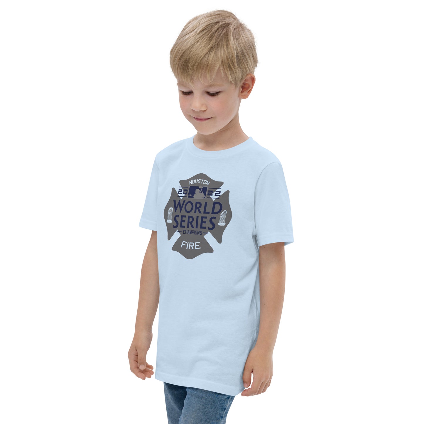 HOUSTON FIRE WORLD SERIES THEMED HFD Youth jersey t-shirt