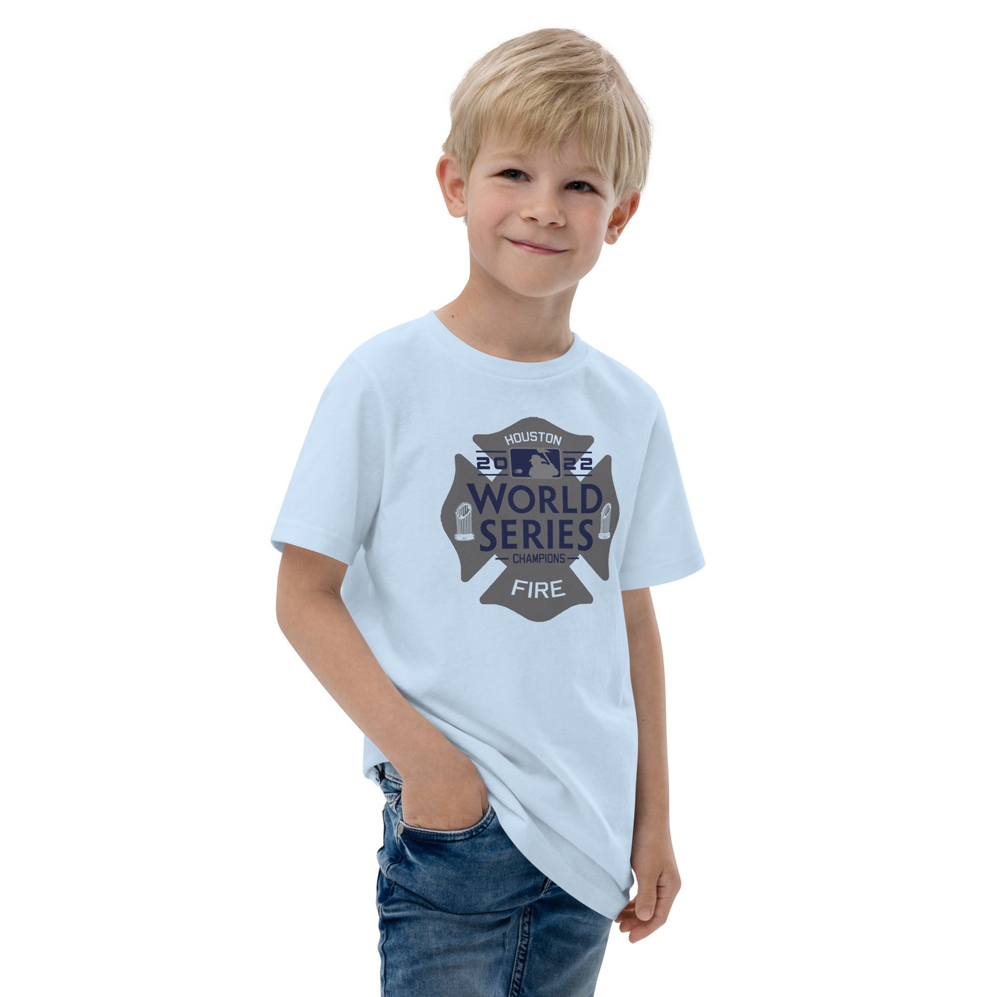 HOUSTON FIRE WORLD SERIES THEMED HFD Youth jersey t-shirt