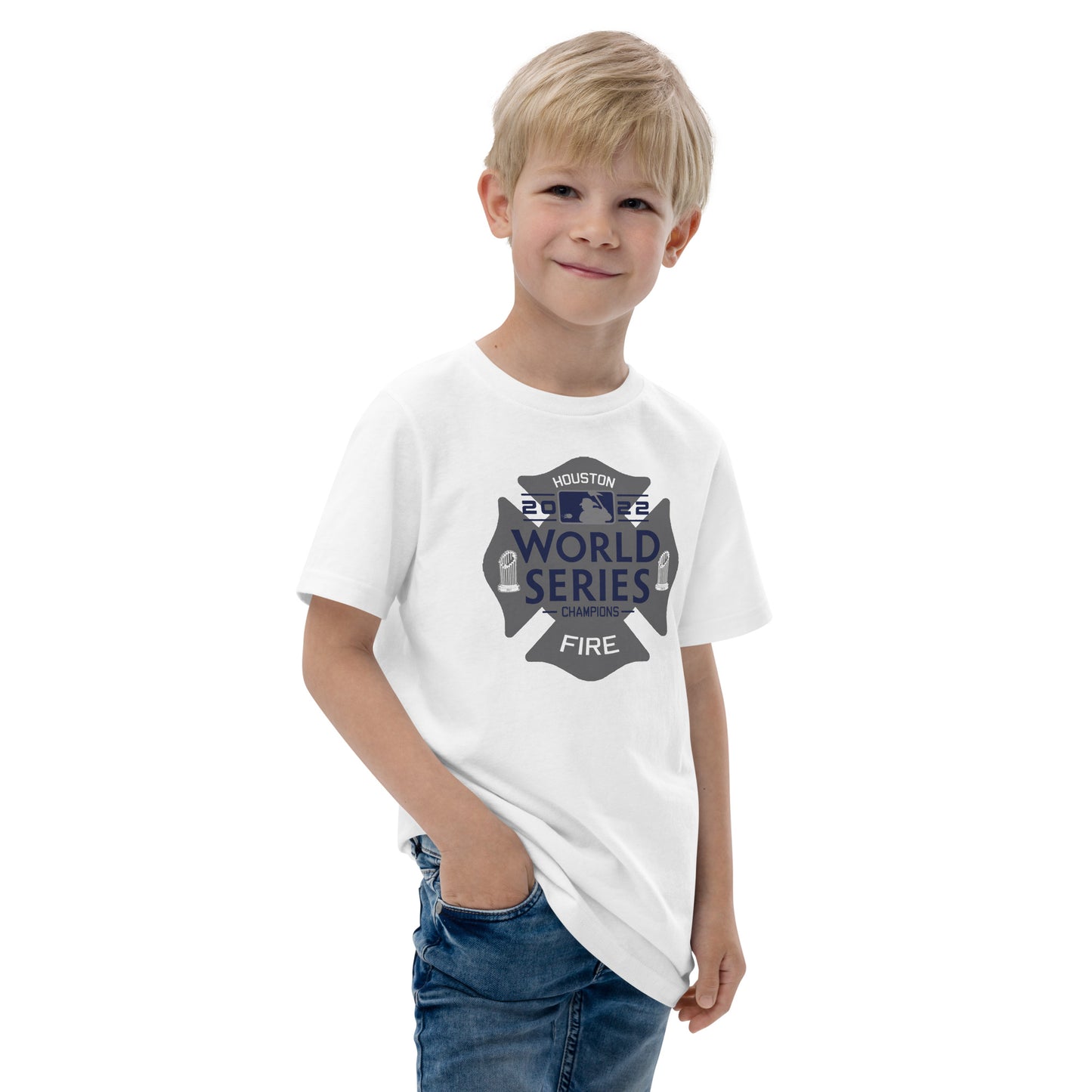 HOUSTON FIRE WORLD SERIES THEMED HFD Youth jersey t-shirt